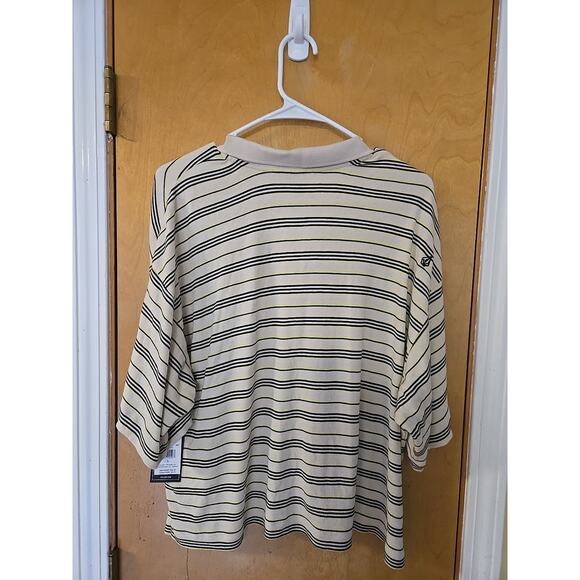 Volcom Popztone S/S Polo Shirt-BoneWomens Large- New - Picture 8 of 8